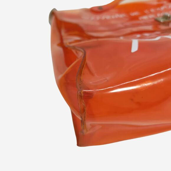 Hermes Hand Bag Orange Vinyl - Picture 6 of 9
